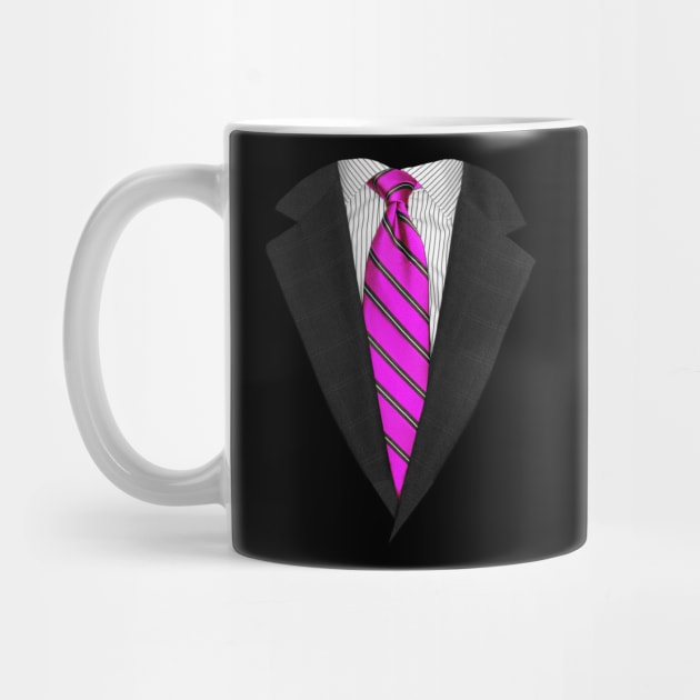 Pink Suit Up! Realistic Suit and Tie Casual Graphic for Zoom by ChattanoogaTshirt